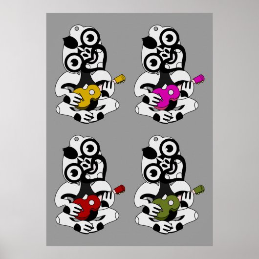 Tiki Ukulele band Poster (Voorkant)