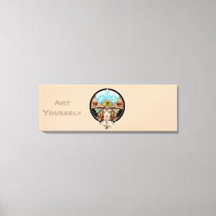 Tiki Village Canvas Afdruk