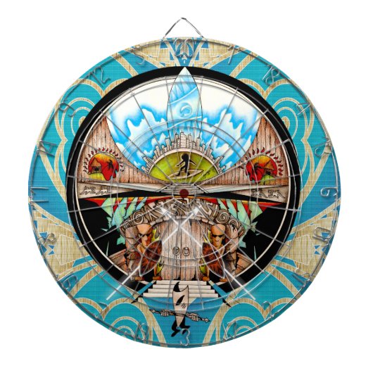 Tiki Village Dartbord (Voorkant)