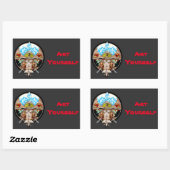 Tiki Village Rechthoekige Sticker (Vel)