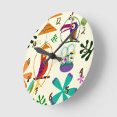 Tiki Vogels Tropical Custom Ronde Klok (Hoek)