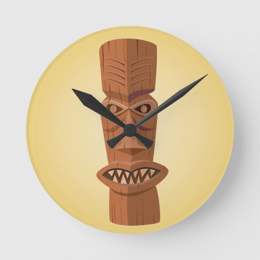 Tiki wandklok (Voorkant)