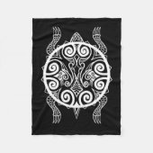 Tiki Warrior Turtle Tattoo Fleece Deken (Voorkant)