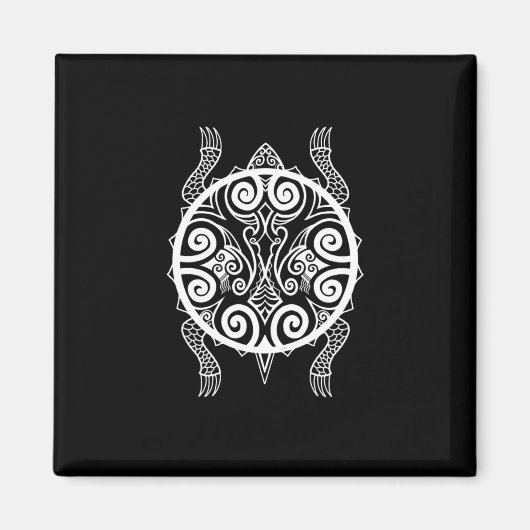 Tiki Warrior Turtle Tattoo Magneet (Voorkant)