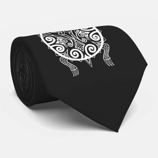 Tiki Warrior Turtle Tattoo Stropdas (Opgerold)