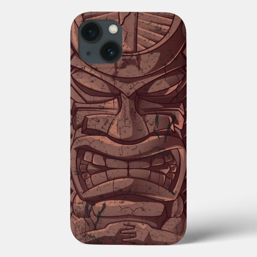 Tiki Wooden Statue Totem Sculpture Case-Mate iPhone Case (Achterkant)