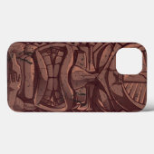 Tiki Wooden Statue Totem Sculpture Case-Mate iPhone Case (Achterkant (horizontaal))