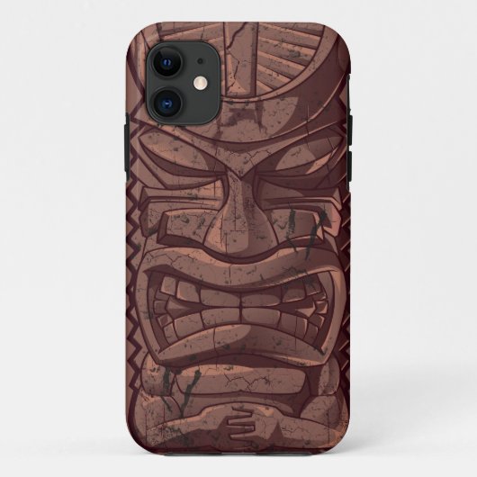Tiki Wooden Statue Totem Sculpture Iphone 5 Hoesje (Achterkant)