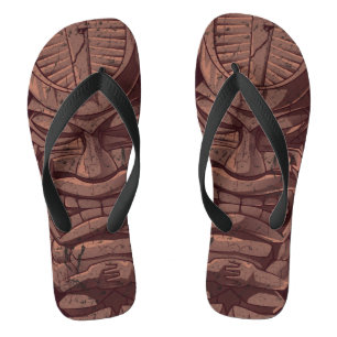 Tiki Wooden Statue Totem Sculpture Teenslippers