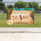 Tikileutje personaliseren in paradijselijk welkoms spandoek (Insitu)