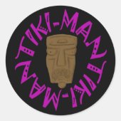 Tikiman Ronde Sticker (Voorkant)