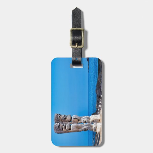 Tikis in het Paradijs Bagagelabel (Voorkant verticaal)