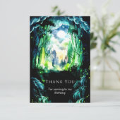 Tikkend bos bos verjaardag bedankkaart (Staand voorkant)