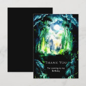 Tikkend bos bos verjaardag bedankkaart (Voorkant / Achterkant)