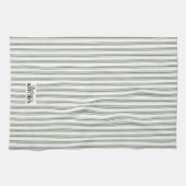 Tikkende Streep Vintage Boerderij Salie Theedoek (Horizontaal)