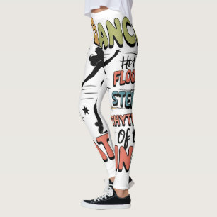 Tikkerende dans retro ontwerp cadeau voor tapdanse leggings