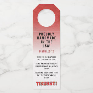 Tikorsti Distilled 7X Clean Crisp Handmade wodka Flessenhanger