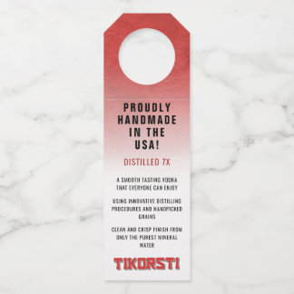 Tikorsti Distilled 7X Clean Crisp Handmade wodka Flessenhanger