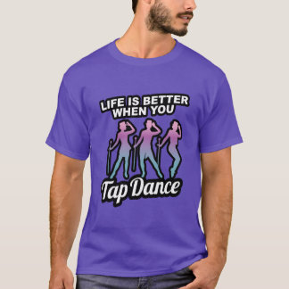 Tiktdans cadeau Het leven is beter als je tikt tik T-shirt