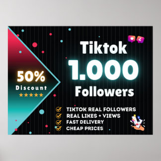 TikTok 1.000 Volgers | TikTok volgers kopen Poster