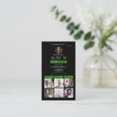 TikTok Aangepaste Groene QR Code Social Media Visitekaartje (Staand voorkant)