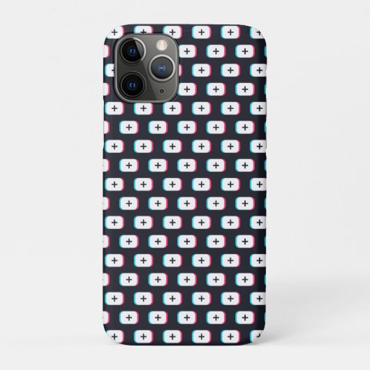 TikTok app-knop. Patroonontwerp - Donkere versie Case-Mate iPhone Case (Achterkant)