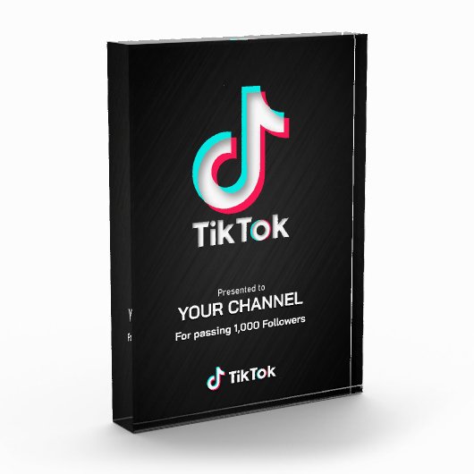TikTok award aangepast kanaal Fotoblokken (Links)