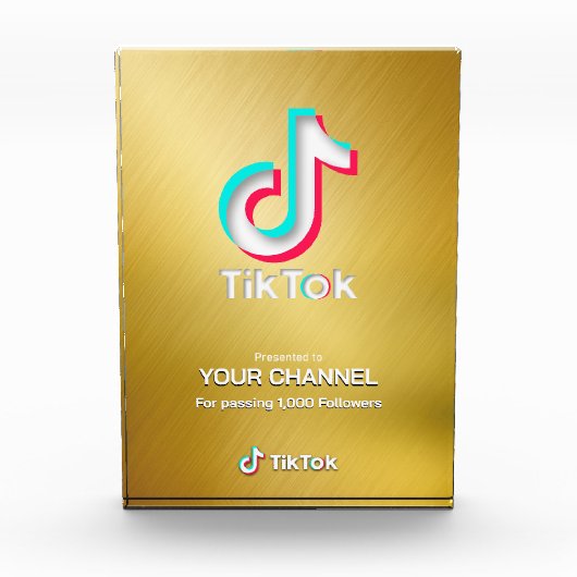 TikTok award aangepast kanaal Fotoblokken (Voorkant)