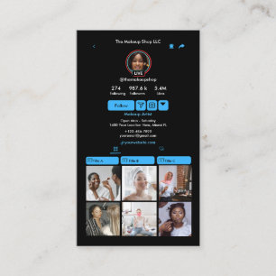 TikTok Blauwe Sociale Media QR-code Visitekaartje
