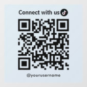 TikTok Connect Met Amerikaanse QR Code Soft Navy Raamsticker (Vel)