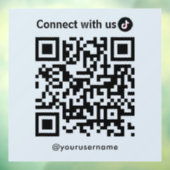 TikTok Connect Met Amerikaanse QR Code Soft Navy Raamsticker (Vel 3)