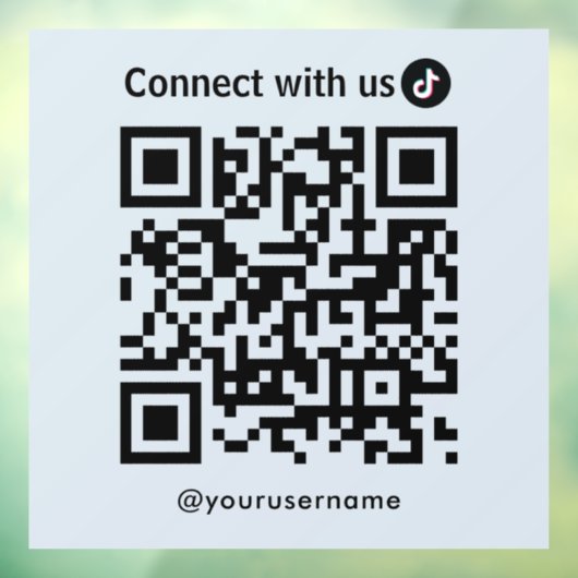 TikTok Connect Met Amerikaanse QR Code Soft Navy Raamsticker (Vel 3)