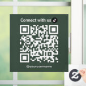 TikTok Connect met ons QR Code Forest Green Raamsticker (Huis)