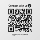 TikTok Connect Met Ons QR Code Modern Minimalist Raamsticker (Vel)