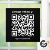 TikTok Connect met US QR Code Zwart Raamsticker (Huis)