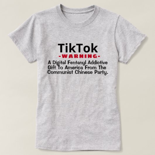 TikTok - een digitaal fentanyl-recept voor T-Shir T-shirt (Design voorkant)