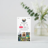 Tiktok Profielfoto Raster Volg Me QR-code Visitekaartje (Staand voorkant)