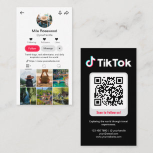 Tiktok Profielfoto Raster Volg Me QR-code Visitekaartje
