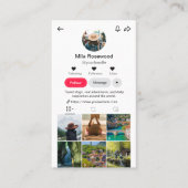 Tiktok Profielfoto Raster Volg Me QR-code Visitekaartje (Voorkant)