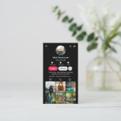 Tiktok Profielfoto Raster Volg Me QR-code Visitekaartje (Staand voorkant)