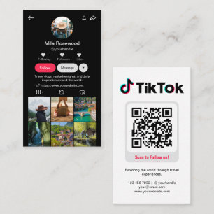Tiktok Profielfoto Raster Volg Me QR-code Visitekaartje