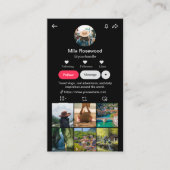 Tiktok Profielfoto Raster Volg Me QR-code Visitekaartje (Voorkant)