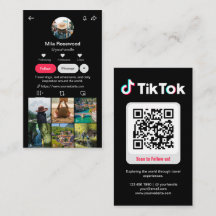 Tiktok Profielfoto Raster Volg Me QR-code Zwart