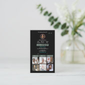 TikTok Sage Groene Sociale Media QR Code Visitekaartje (Staand voorkant)