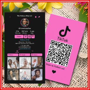 TikTok Scan om te verbinden QR-code Visitekaartje