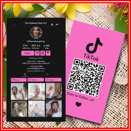 TikTok Scan om te verbinden QR-code Visitekaartje