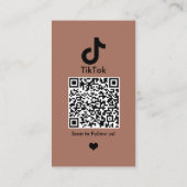 TikTok Terracotta | QR-code Visitekaartje (Achterkant)