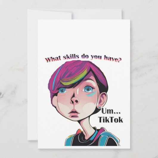 TikTok Tiener Feestdagenkaart (Voorkant)