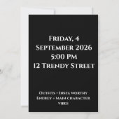 “TikTok Trend Party Invitations – Fun & Viral  Kaart (Achterkant)
