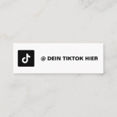 Tiktok Visitenkarte Gestalten Schwarz Weiß Mini Visitekaartje (Voorkant)